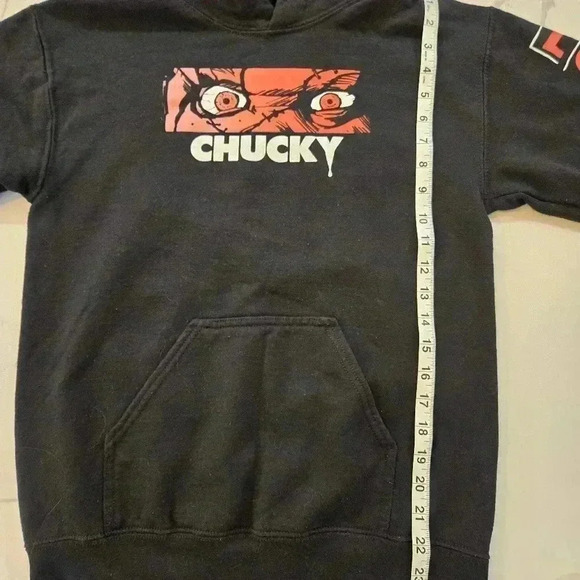 Chucky Childs Play Lets Be Friends Hoodie Sweatshirt Black Size Small Mens - Picture 10 of 10